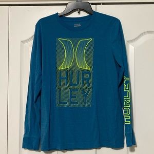 Boys XL Long Sleeve Blue Hurley Tshirt